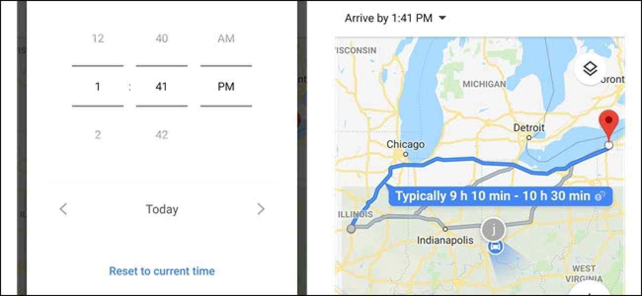 Så här ställer du in avgångs- och ankomsttider i Google Maps