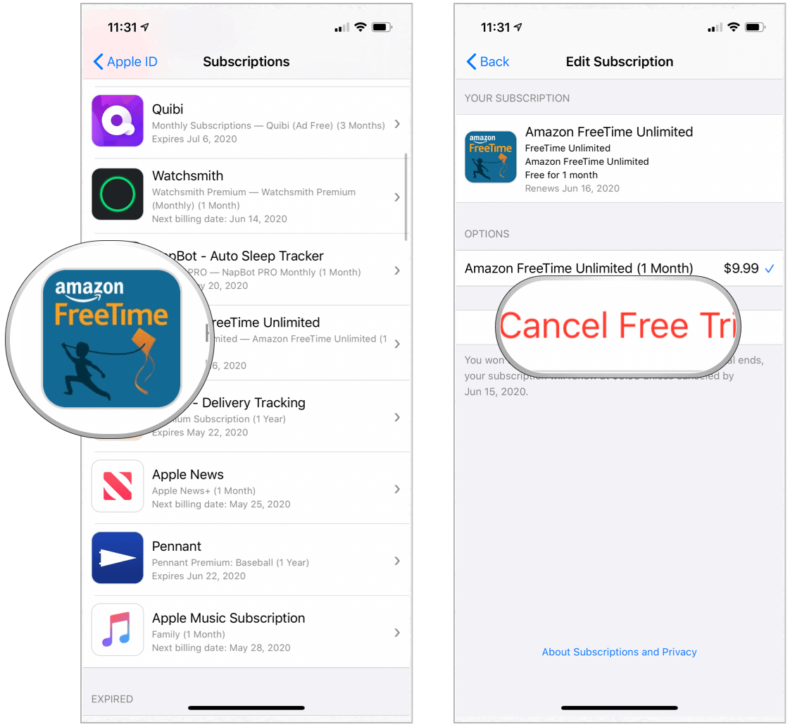 App Store Avbryt gratis provperiod