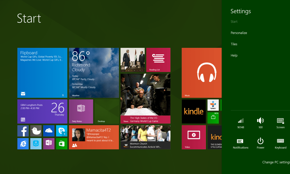 Så här använder du Windows 8.1-startskärmen på en surfplatta