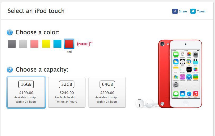 16 GB iPod Touch uppdaterad med kamera, fler färger och lägre pris