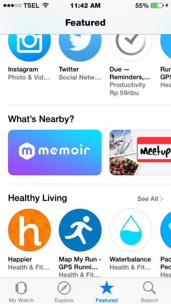 App Store för Apple Watch är nu tillgängligt 