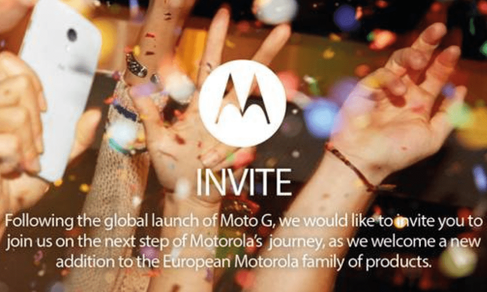 Motorola skickar ut inbjudningar till lansering av ny produkt i London
