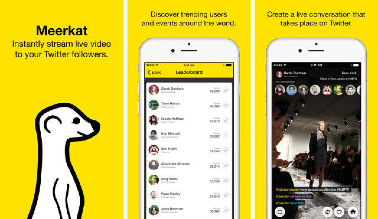 Meerkat, livestreaming app nu tillgänglig för alla Android-användare