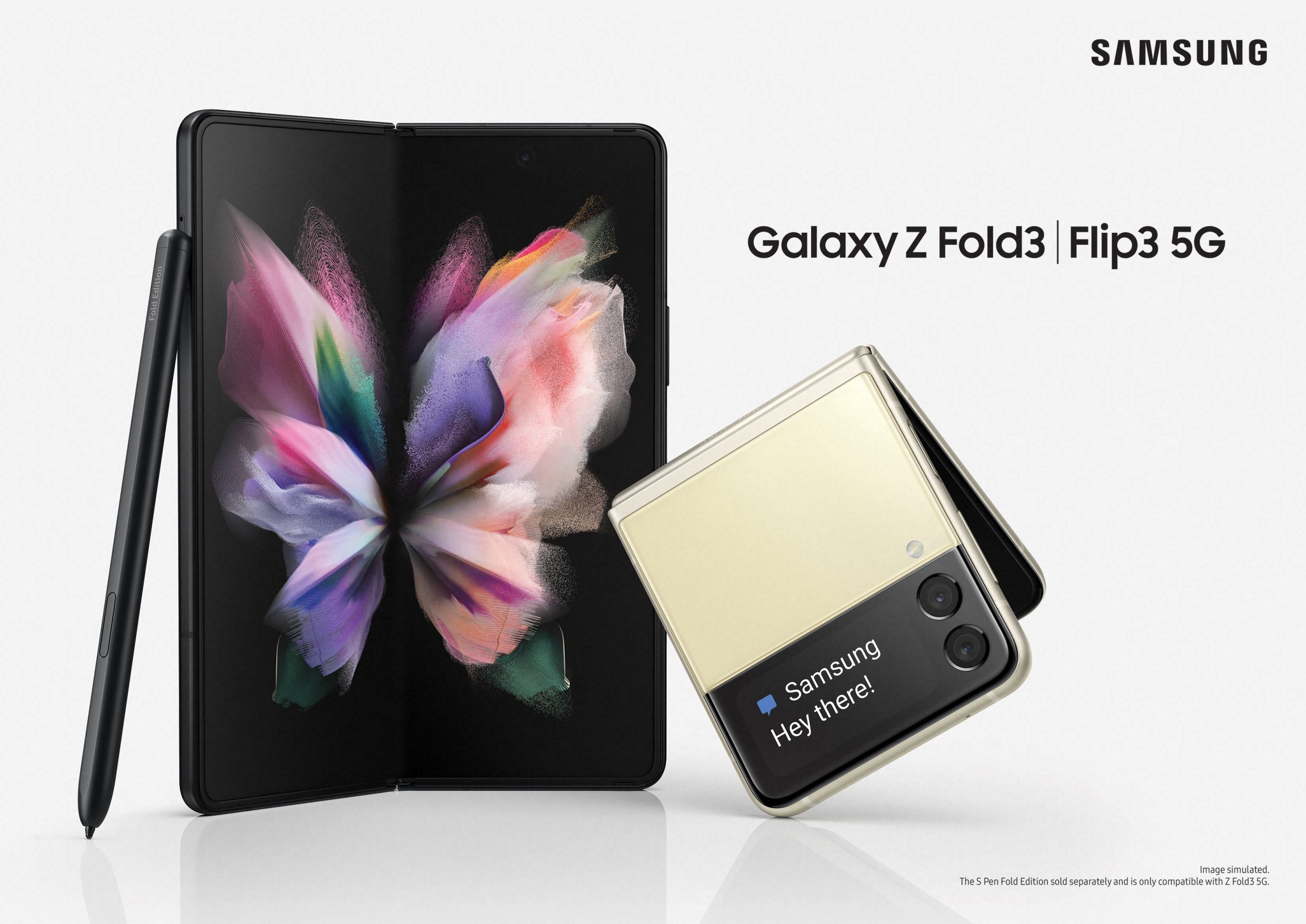 Samsung Galaxy Z Fold 3 med kamera under kameran och Z Flip 3 med förbättrad design och specifikationer blir officiella