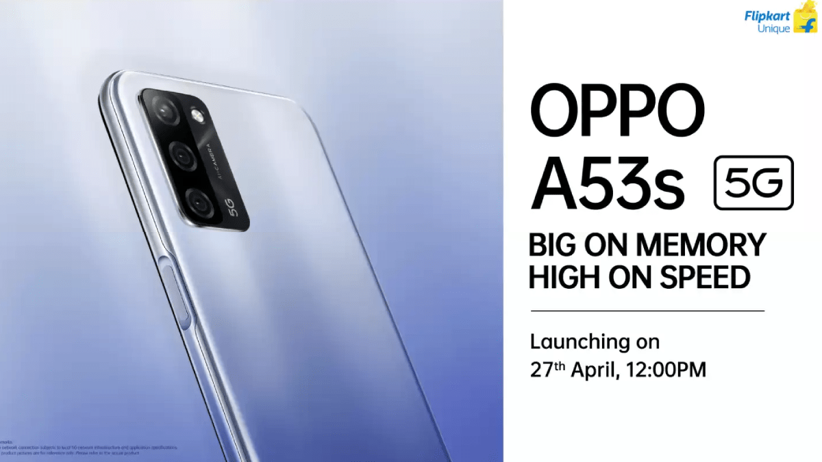 Oppo A53s debuterar den 27 april; Sannolikt en billigare 5G -telefon än Oppo A74 5G